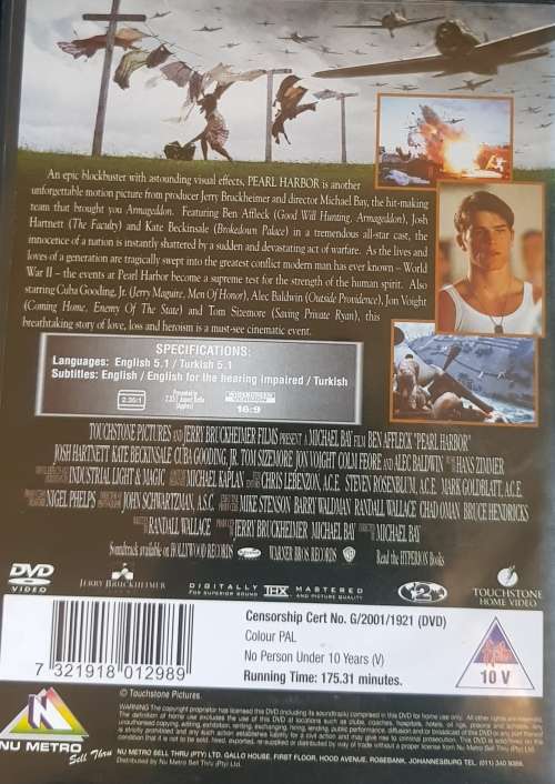 PEARL HARBOUR DVD WW2