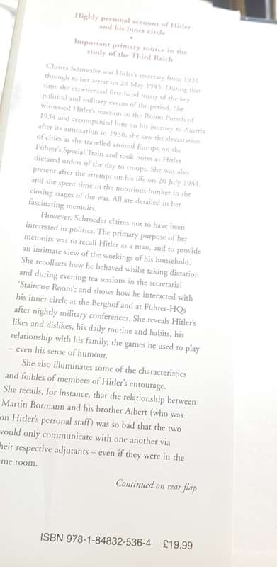 He Was My Chief The Memoirs of Adolf Hitler's Secretary