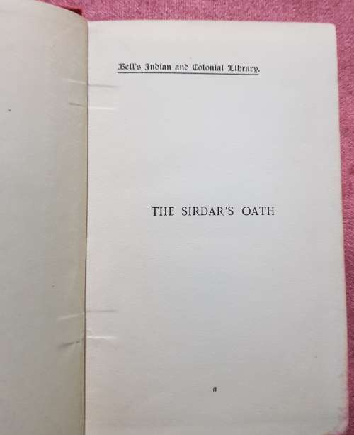 The Sirdar's Oath A Tale of the North-West Frontier 1904