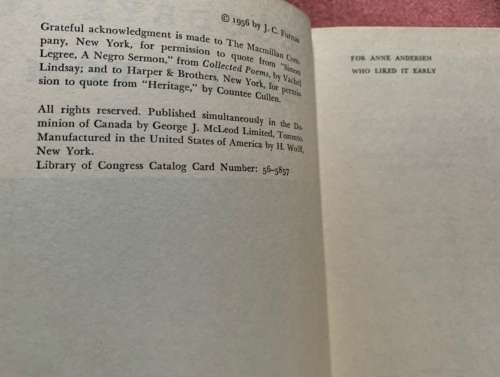 Goodbye to Uncle Tom, 1956, First Edition, J.C. Furnas