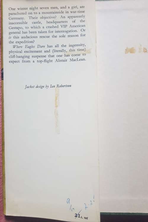 WHERE EAGLES DARE AND GUNS OF NAVARONNE by Alistair Maclean