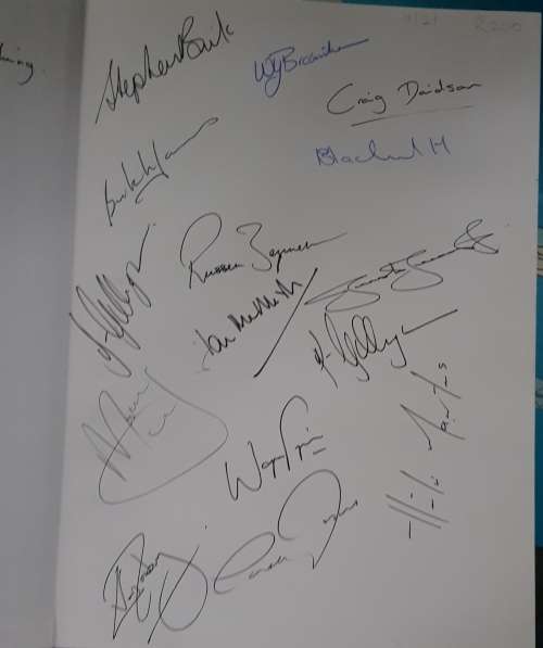 THE SHARKS BLACK AND WHITE A SEASON   FIFTEEN SIGNATURES RUGBY SIGNED