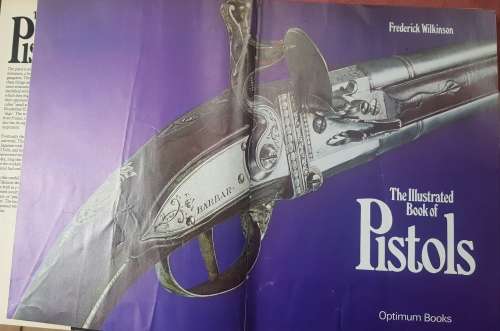 The Illustrated Book of Pistols Wilkinson plus 3 collectable vintage postcard prints depicting works