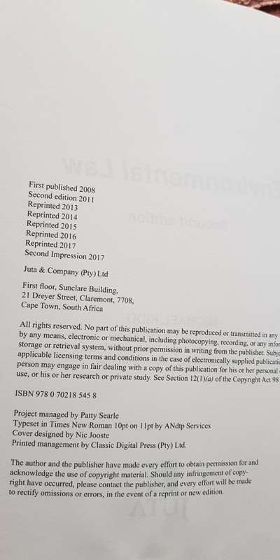 Environmental law (Paperback, 2nd ed)