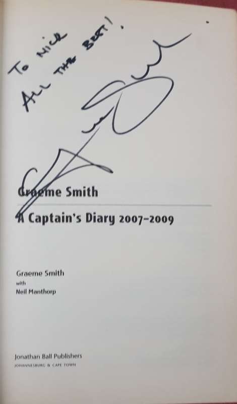 GRAEME SMITH A Captains Diary 2007-2009 SIGNED