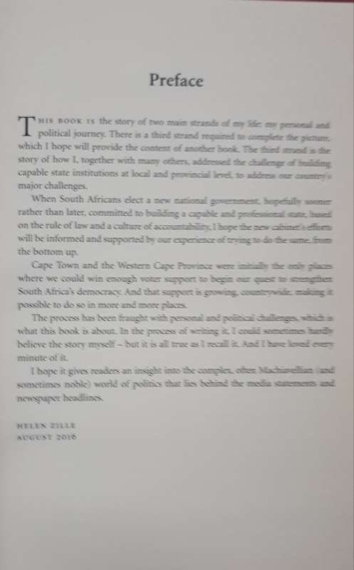 NOT WITHOUT A FIGHT HELEN ZILLE SIGNED