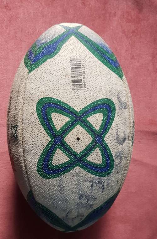 RUGBY BALL SIGNED  PIETER DE VILLIERS SIGNED  JOHN SMITH SIGNED RUGBY SIGNED