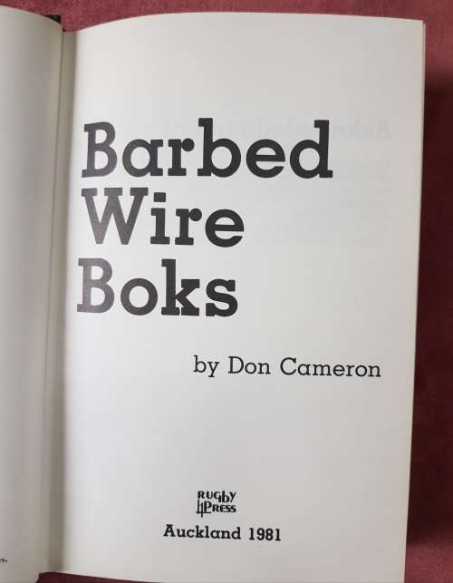 Barbed Wire Boks by Don Cameron AND Vintage Desk Rugby Ball