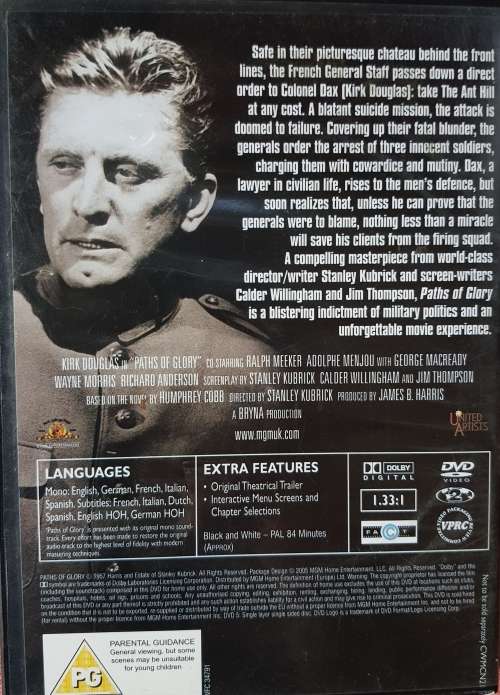 Paths Of Glory Stanley Kubrick