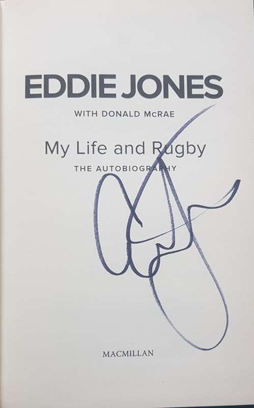 My Life and Rugby by Eddie Jones  Signed Rare RUGBY SIGNED