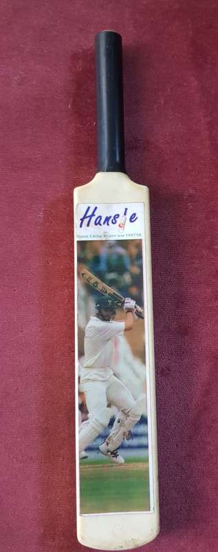 Hansie Cronje Cricket Momento Bat
