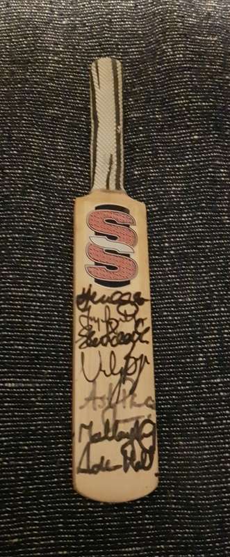 Mini Cricket Bat Signed by some of Proteas Greats