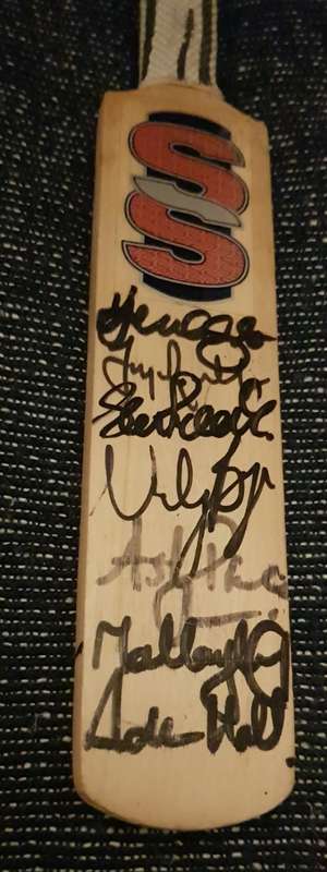 Mini Cricket Bat Signed by some of Proteas Greats