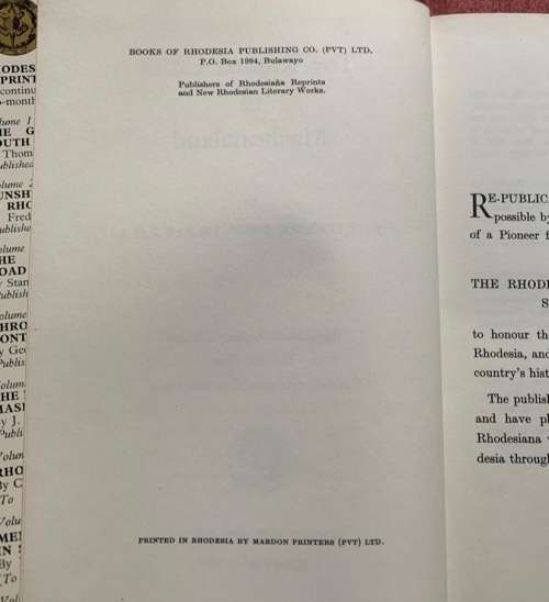 The Ruined Cities of Mashonaland by J. Theodore Bent