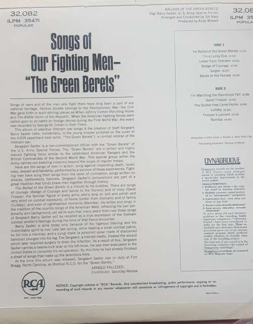 Ballads of the Green Berets SSgt Barry Sadler vinyl