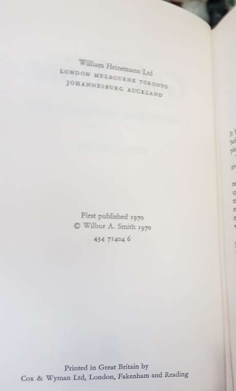 Heinemann First Edition Wilbur Smith