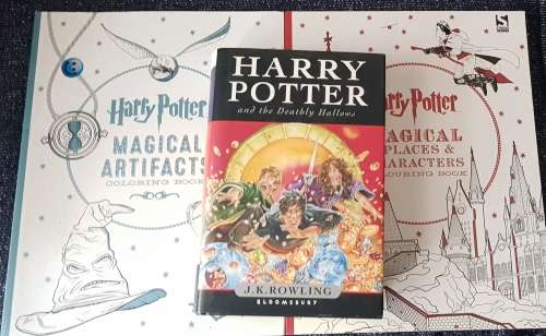 Harry Potter and the Deadly Hallows AND Harry Potter Magical Places and Characters Colouring Book
