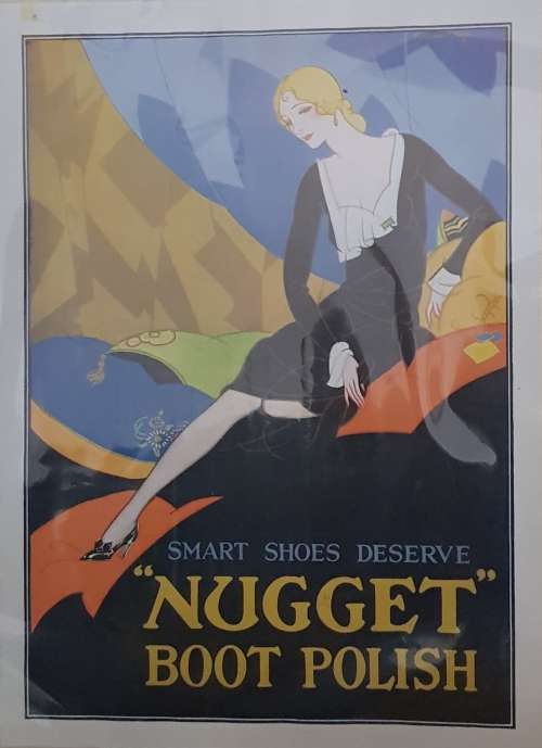 Nugget Boot Polish 1931 Offset Lithograph Lithograph Print
