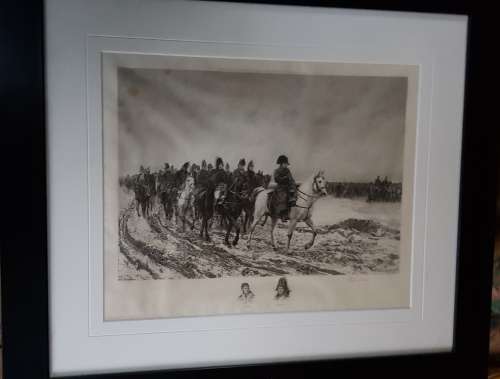 Napoleon's Retreat from Moscow after Jean-Louis Ernest Meissonier Lithograph