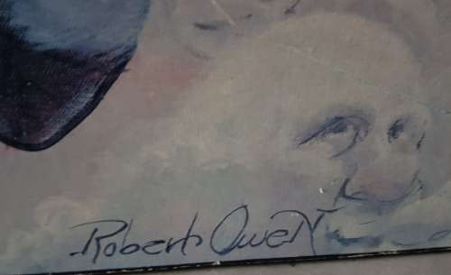 Robert Owen Vintage Signed Robert Owen Top Of The World Clown Artwork Print