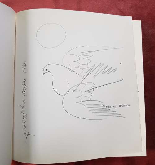 HANS ERNI  Inscribed and original drawing