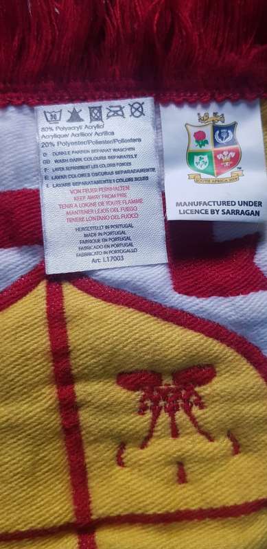 British and Irish Lions Tour to South Africa  2009 Official Scarf RUGBY