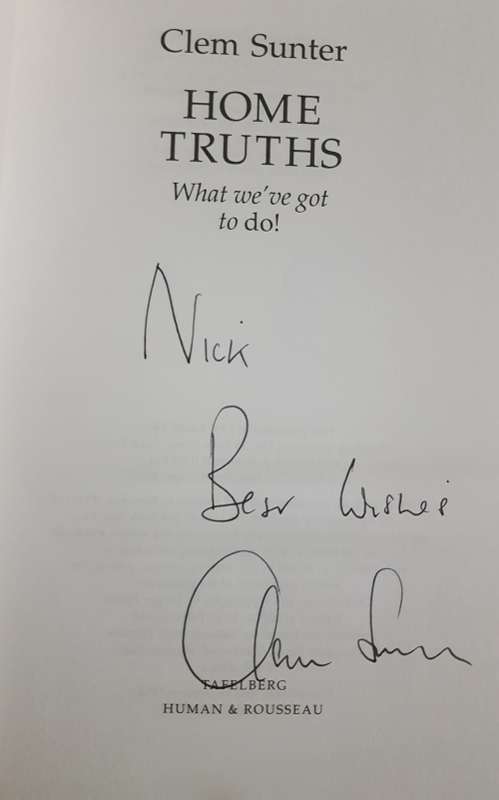 Home Truths by Clem Sunter Signed