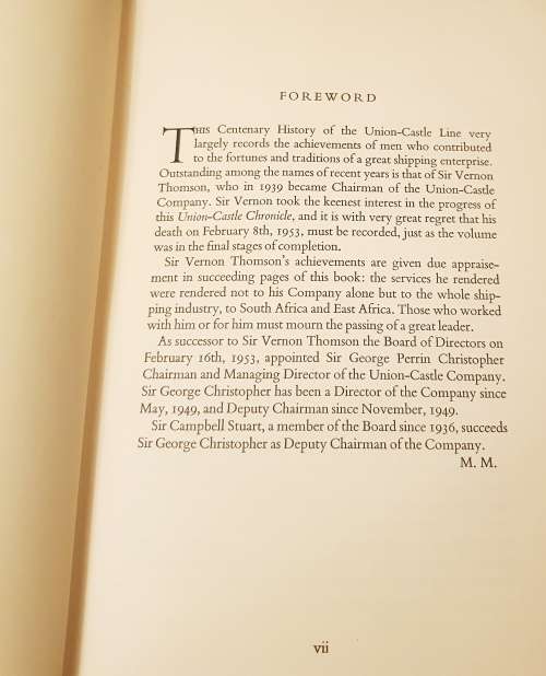 Union Castle Chronicle 1853-1953