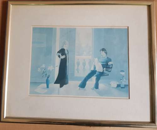 Lithograph David Hockney Inscribed