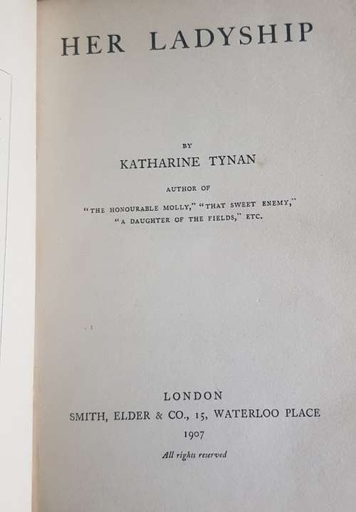 Her Ladyship  Book by Katharine Tynan