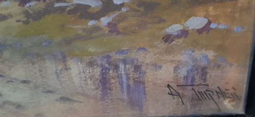 A TURNER Oil on Board