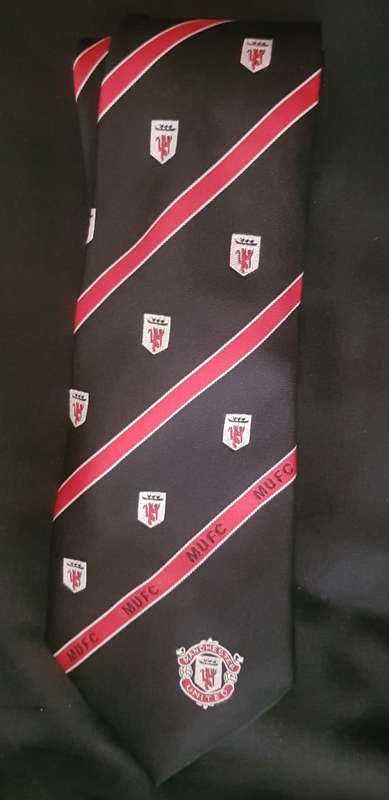 Manchester United Tie Red Devil and MUFC logo