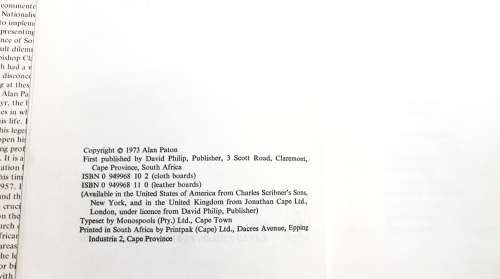 Apartheid and the archbishop AND Ragged Glory Signed Copy