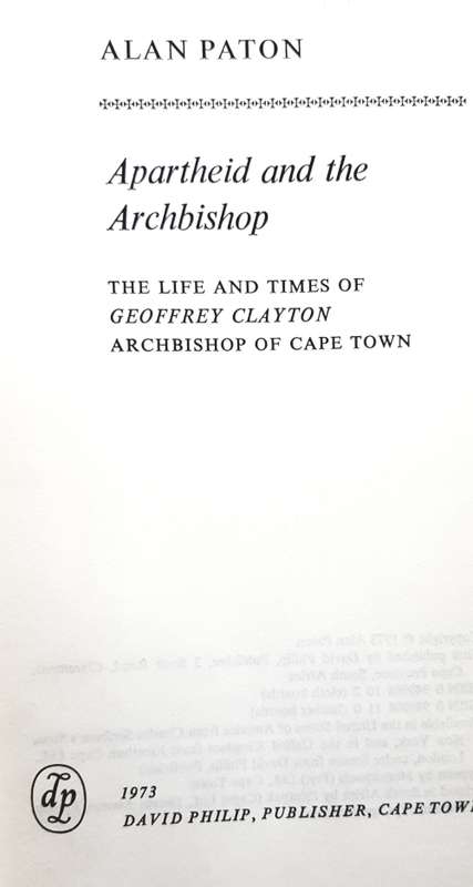 Apartheid and the archbishop AND Ragged Glory Signed Copy