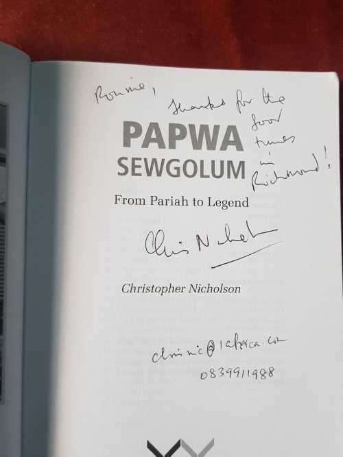 Gary Player and Papwa Sewgolum Signed Rare Golf Memorabilia