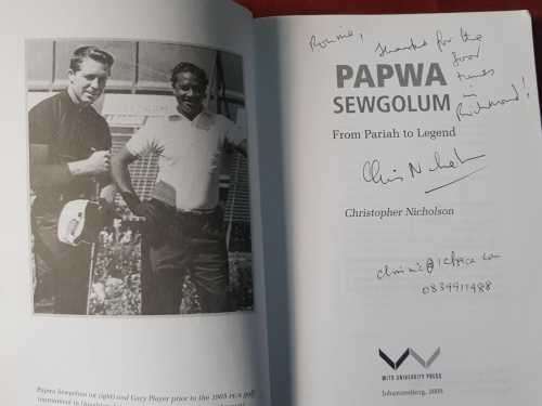 Gary Player and Papwa Sewgolum Signed Rare Golf Memorabilia