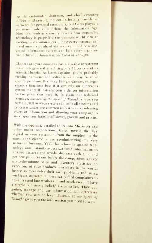 Bill Gates Business the Speed of Thought