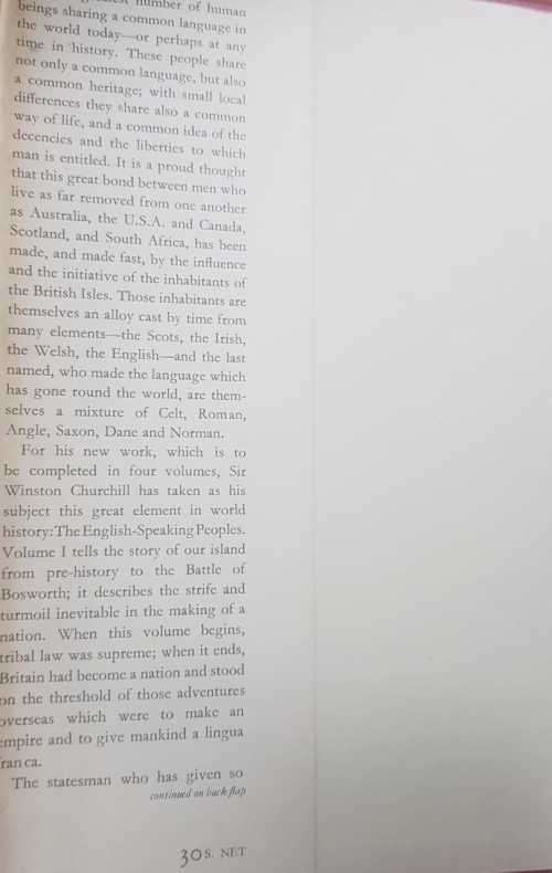Churchill History of the English speaking people AND Indispensable