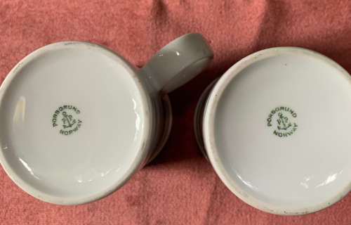 Porsgrund Norway Pair of ceramic mugs