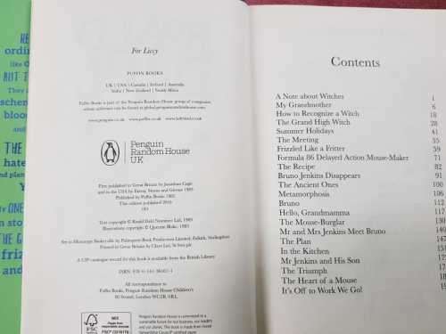 Roald Dahl, The Witches  AND  Hardy Boys, The clue of the screeching owl