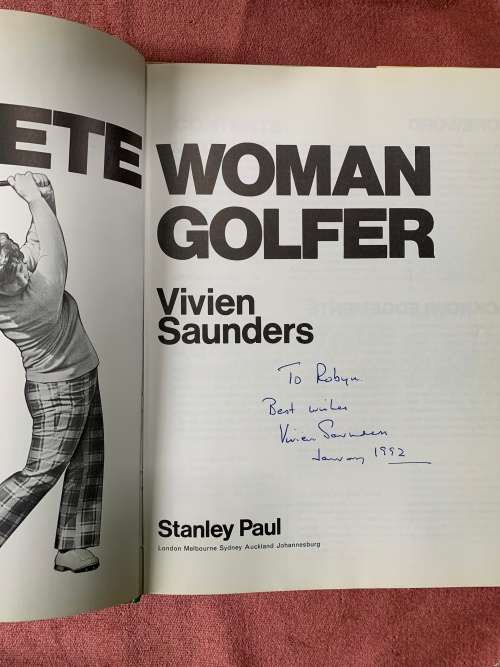 Golf - The Complete Woman Golfer, signed copy  AND golf putting ceramic ashtray