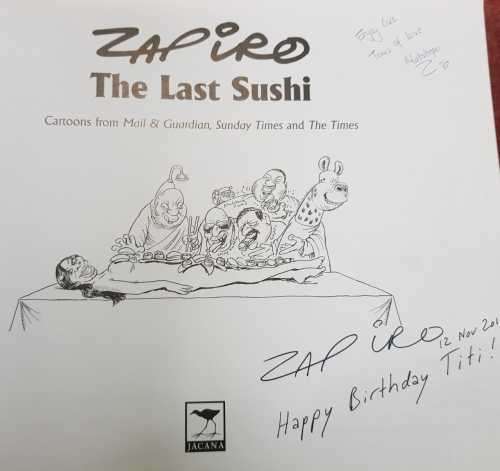 Zapiro Signed Copy and Wilson in Wonderland, Rare Cartoons Harold Wilson