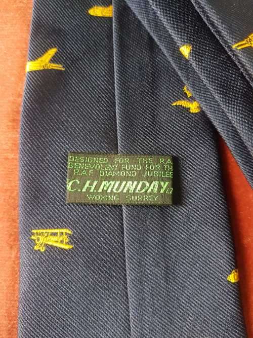 R.A.F tie Diamond Jubilee designed by C.H.Munday Woking Surrey