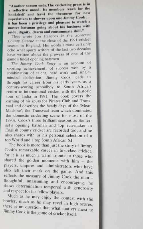 The Jimmy Cook Story AND Bidding for Glory