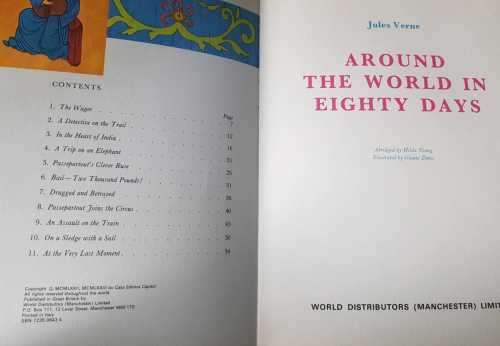 Around the World in 80 Days by Jules Verne. Illustrated