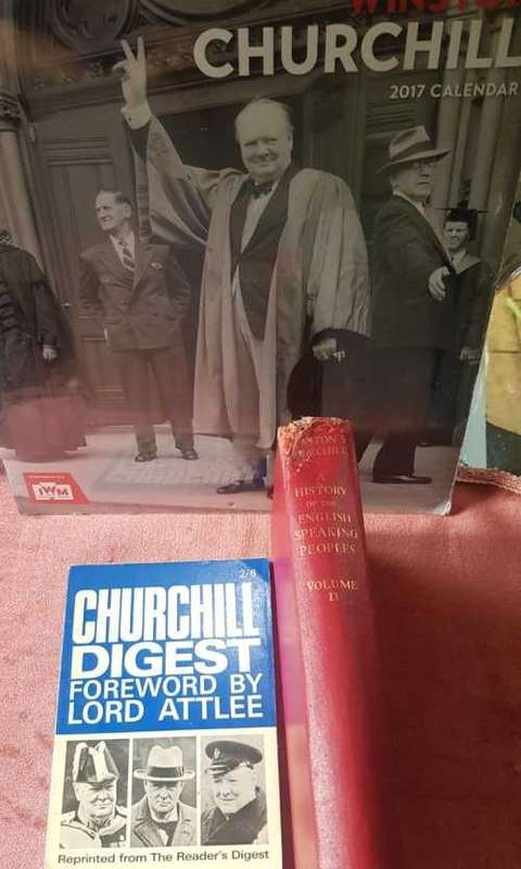 Churchill History of the English Speaking People & Churchill Digest & Churchill calendar