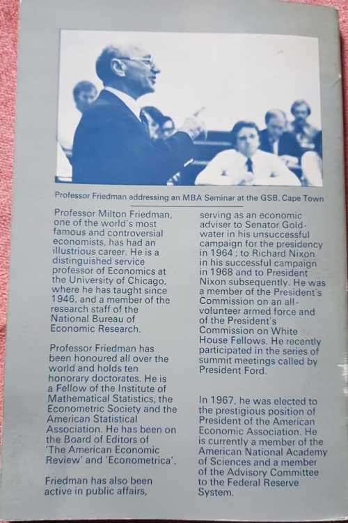 Milton Friedman in South Africa