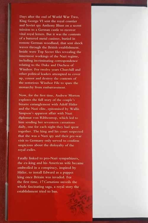 Seventeen Carnations - The Windsors, the Nazis and the Cover-Up by Andrew Morton