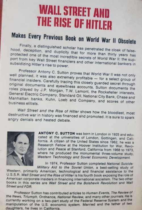 Wall Street and the rise of Hitler - Banking, Nazis  by Antony C. Sutton