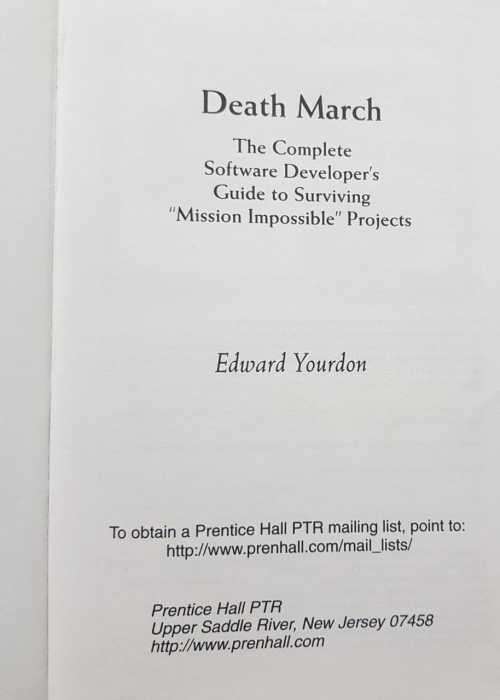 Death March   The complete software developers